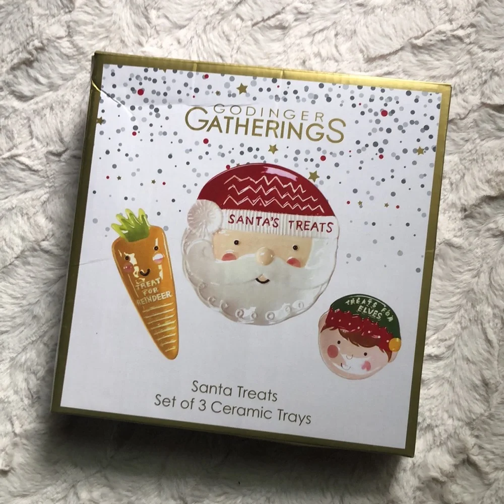 Christmas Eve 3 pc Santa’s Treat Plate Set